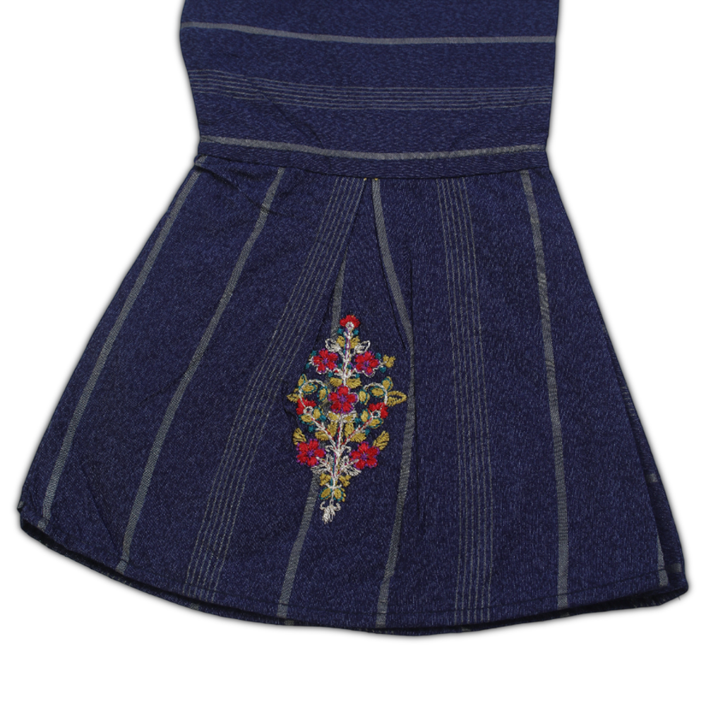 Girls Embroidered Shalwar Suit - Navy Blue, Girls Shalwar Kameez, Chase Value, Chase Value