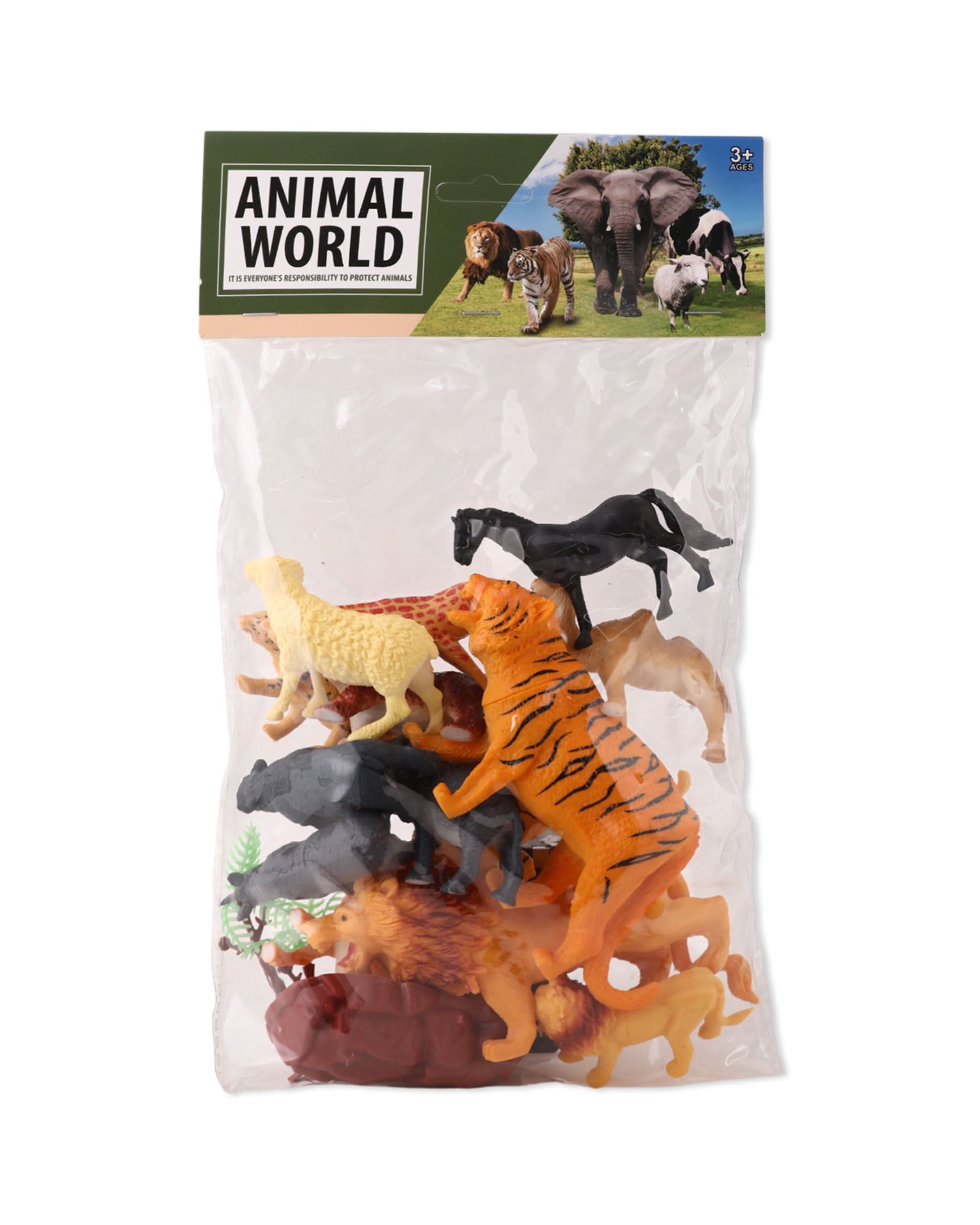 Mixed Animal Set – 2 Large & 12 Small Figures, Animal Toys, Chase Value, Chase Value