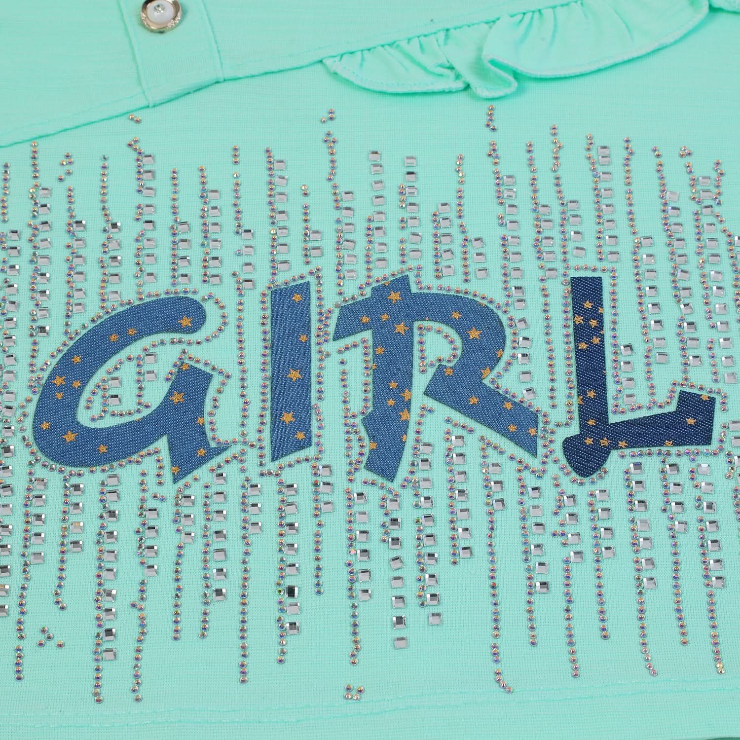Girls Tight Half Sleeves Suit - Cyan, Girls Suits, Chase Value, Chase Value