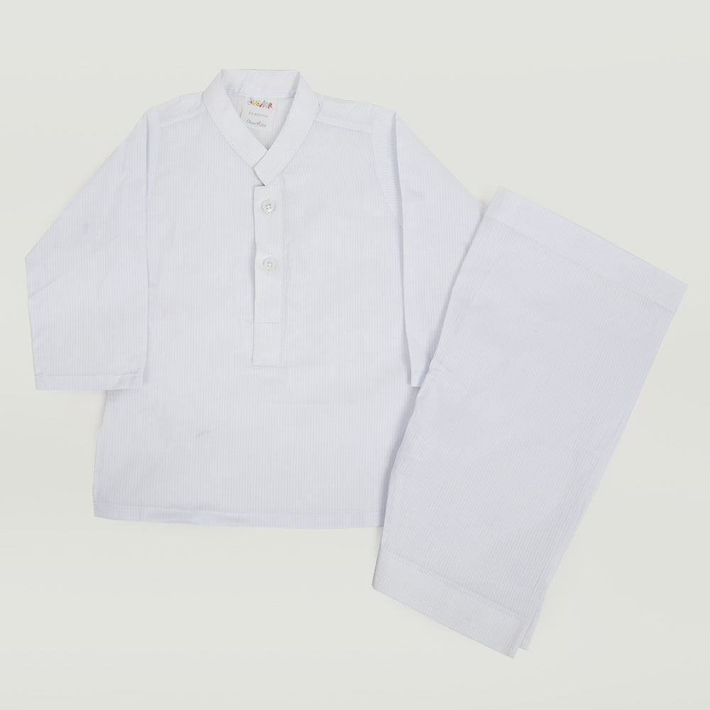 Newborn Boy Plain Shalwar Suit - White, Newborn Boys Shalwar Suits, Chase Value, Chase Value