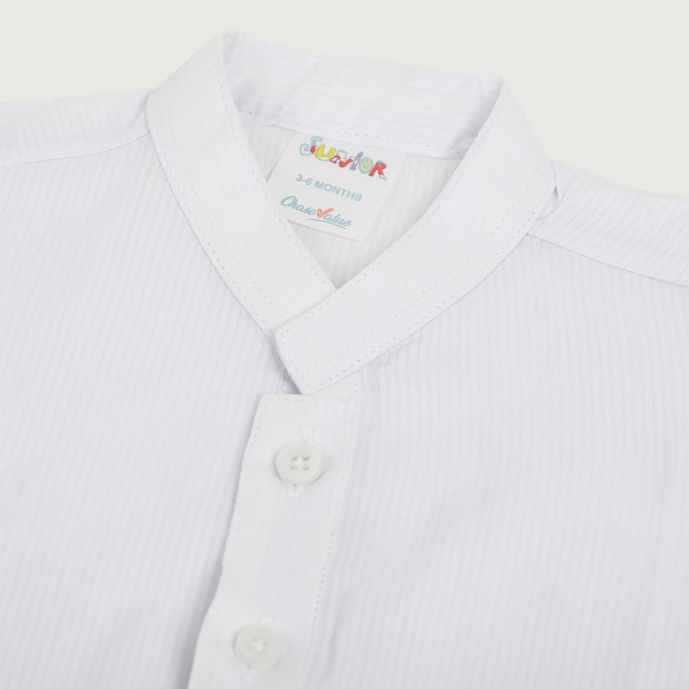 Newborn Boy Plain Shalwar Suit - White, Newborn Boys Shalwar Suits, Chase Value, Chase Value