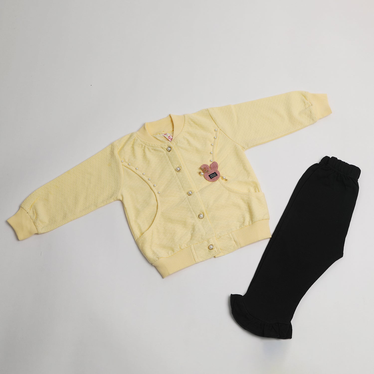 Girls Full Sleeves Tight Suit - Yellow, Girls Suits, Chase Value, Chase Value