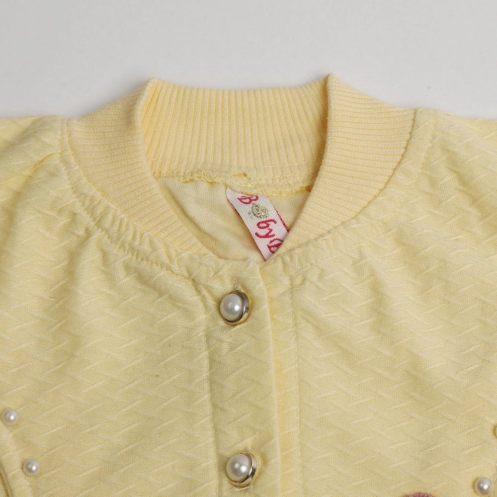 Girls Full Sleeves Tight Suit - Yellow, Girls Suits, Chase Value, Chase Value