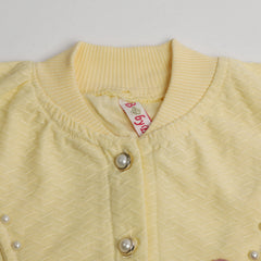Girls Full Sleeves Tight Suit - Yellow
