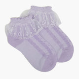 Girls Frill Sock - Purple, Girls Socks, Chase Value, Chase Value