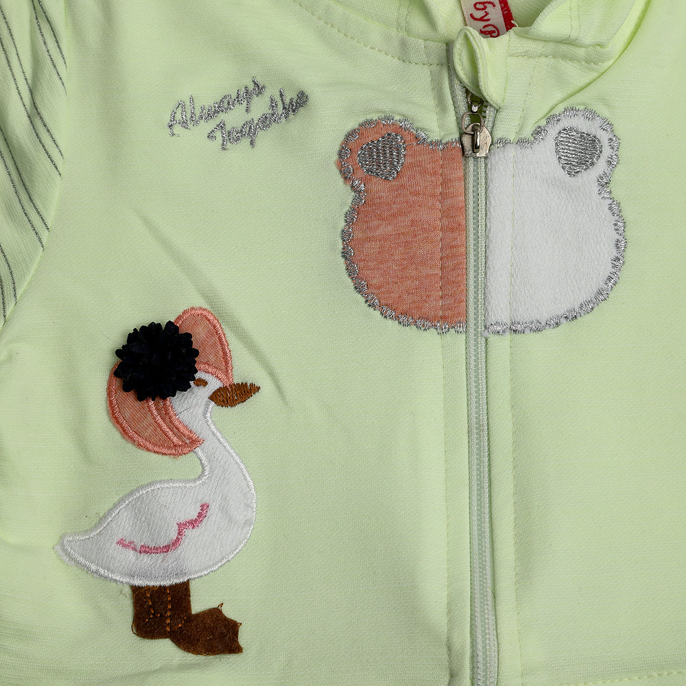 Girls Full Sleeves Tight Suit - Lime Green, Girls Suits, Chase Value, Chase Value