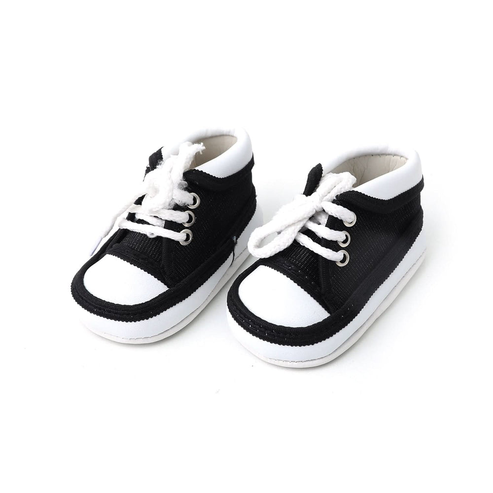 Newborn Boys Lace Shoes - Black, Newborn Caps, Shoes & Socks, Chase Value, Chase Value