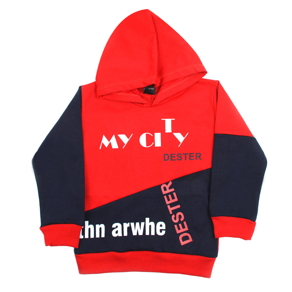 Boys Hoodie T-Shirt - Red, Boys Hoodies & Sweat Shirts, Chase Value, Chase Value