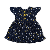 Girls Half Sleeves Frock  - Navy Blue, Girls Frocks, Chase Value, Chase Value