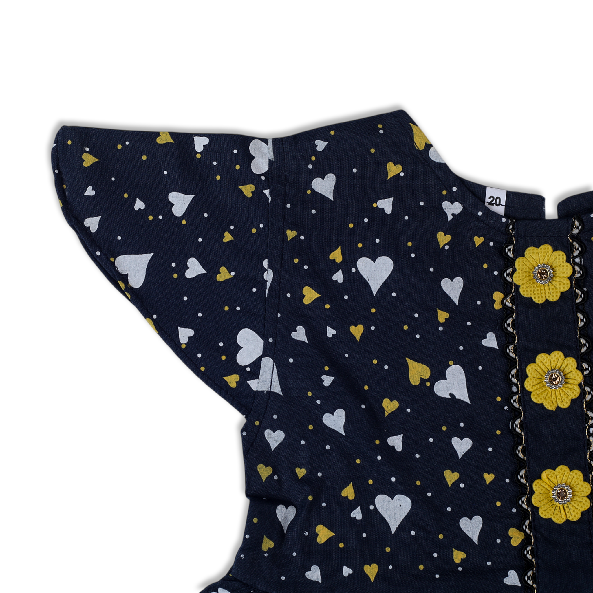 Girls Half Sleeves Frock  - Navy Blue, Girls Frocks, Chase Value, Chase Value