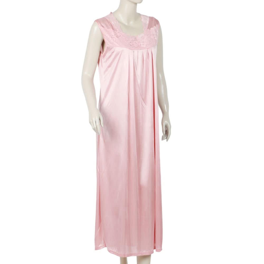 Women's Long Nighty - Light Pink, Women Night Suit, Chase Value, Chase Value