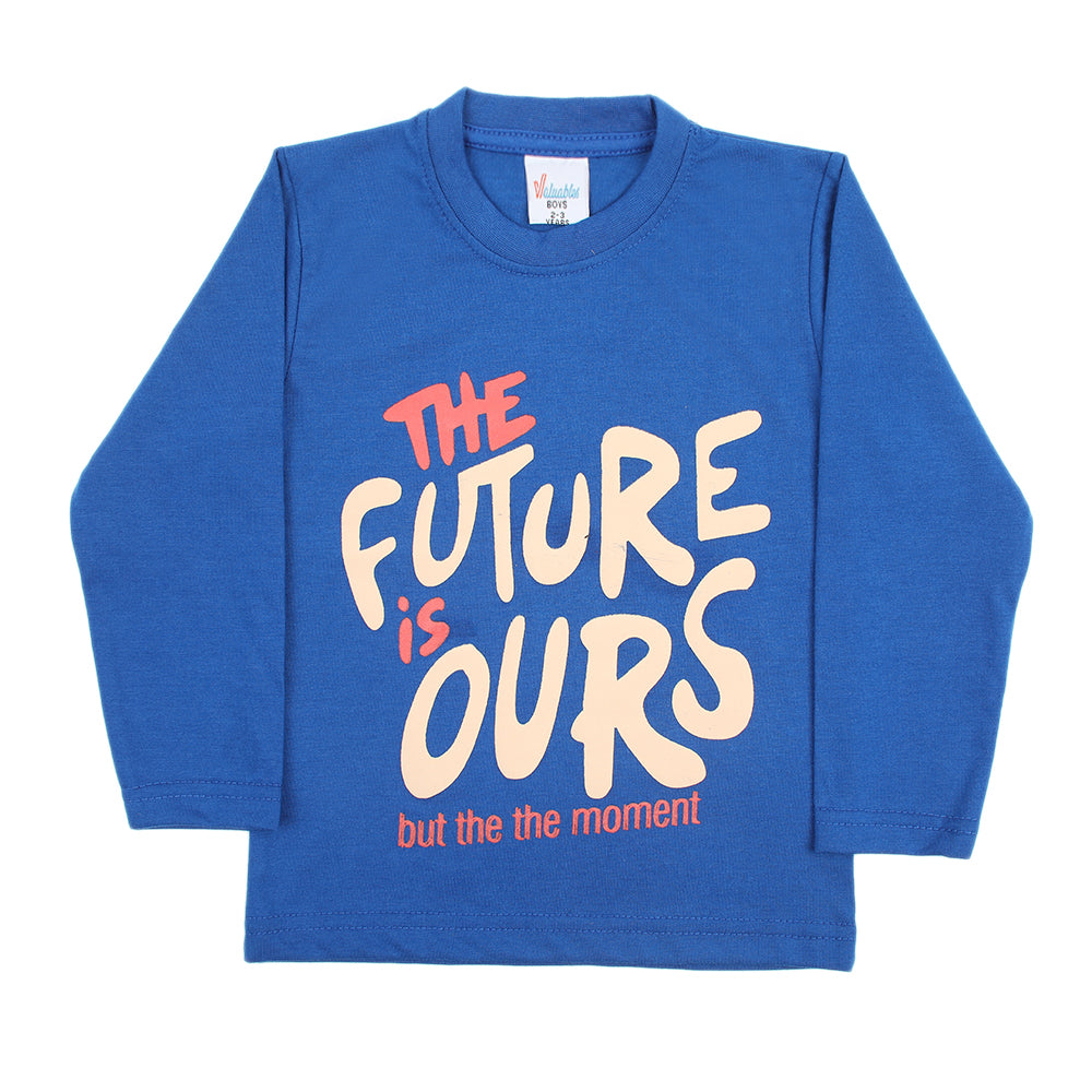 Boys Full Sleeves T-Shirt - Royal Blue, Boys T-Shirts, Chase Value, Chase Value