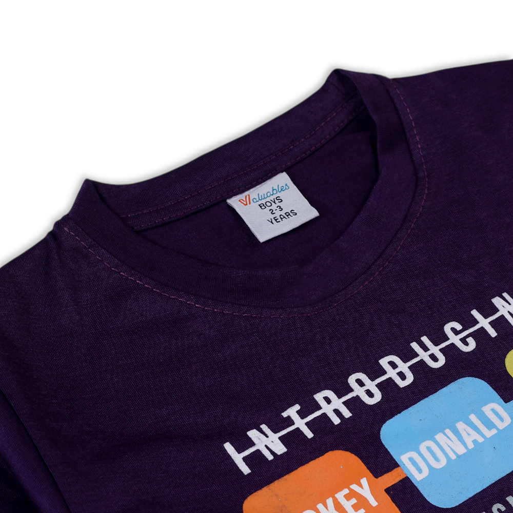 Valuable Boys Half Sleeves Suit - Purple, Boys Sets & Suits, Chase Value, Chase Value