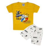 Valuable Newborn Boys Half Sleeves Suit - Yellow, Newborn Boys Sets & Suits, Chase Value, Chase Value