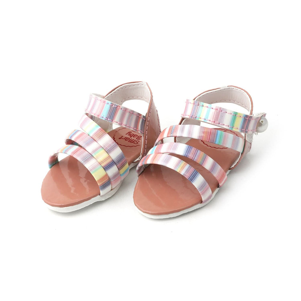 Newborn Girls Sandle Multi Step - Peach, Newborn Caps, Shoes & Socks, Chase Value, Chase Value