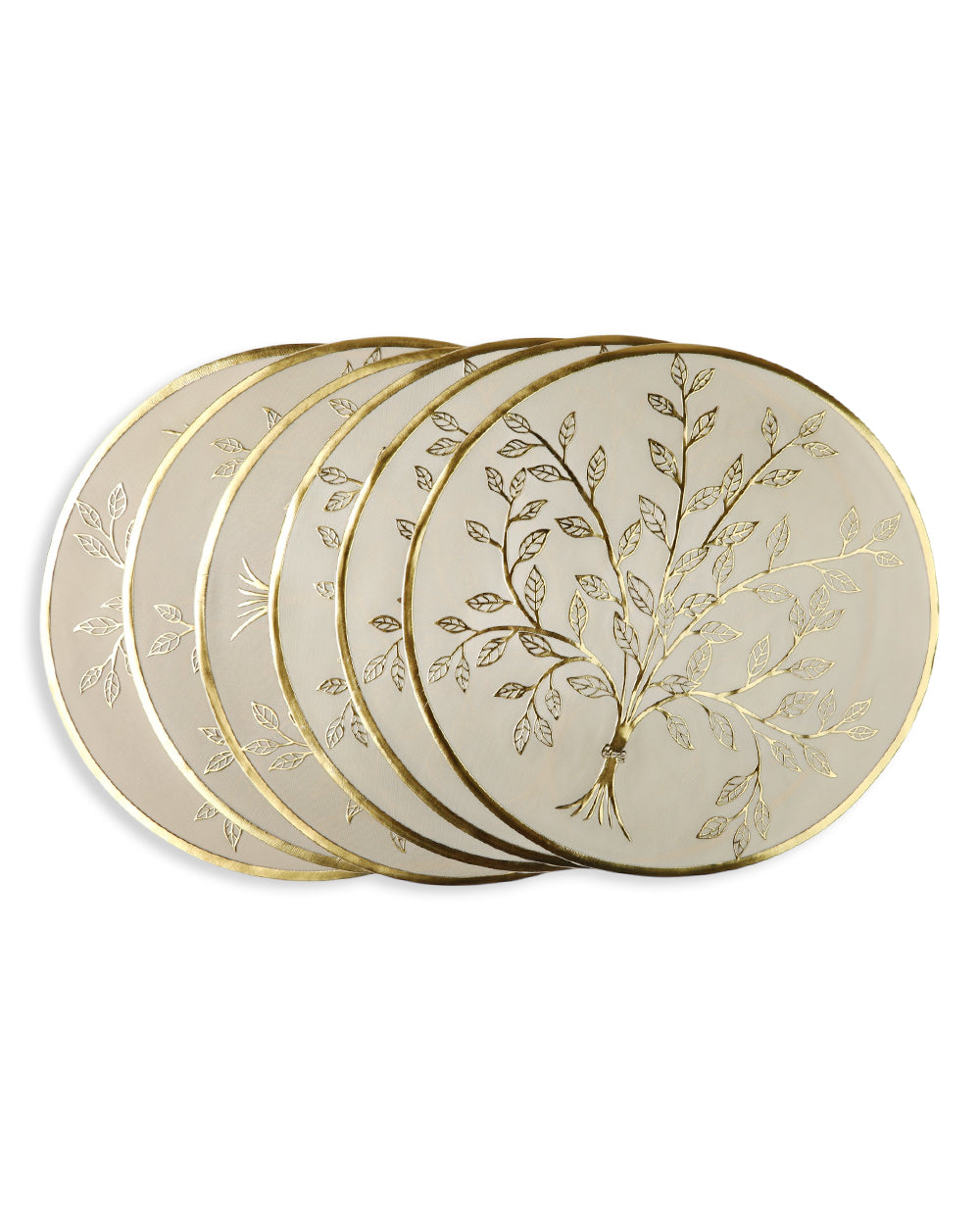Table Mat Cutwork Gold 6-Pc Set, Table Mat & Cover, Chase Value, Chase Value