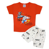 Valuable Newborn Boys Half Sleeves Suit - Orange, Newborn Boys Sets & Suits, Chase Value, Chase Value