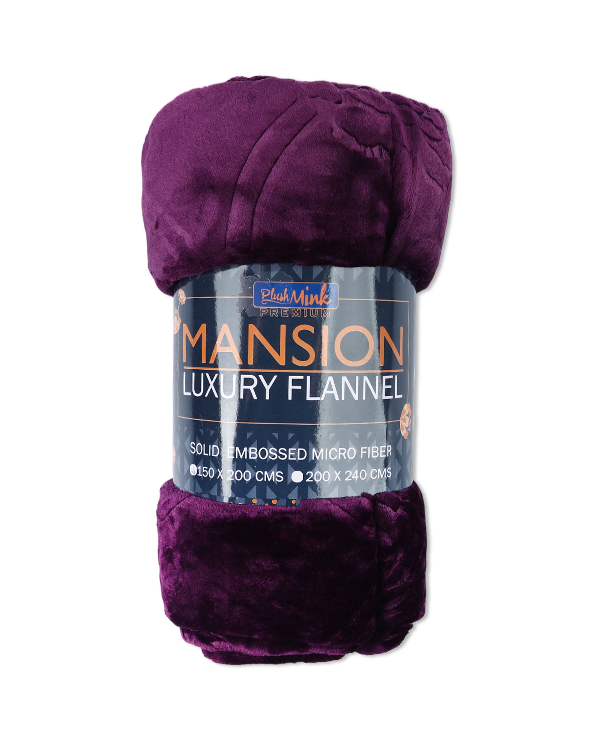 Mansion Solid Flannel Throw – Single Compact 150x220