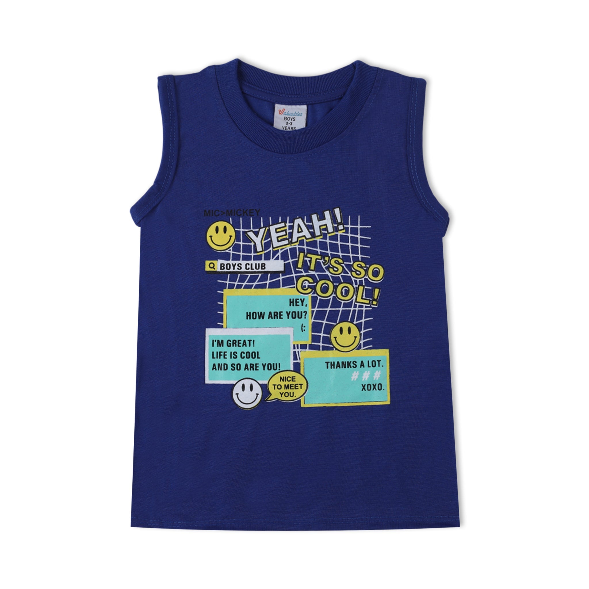 Valuable Boys Sando Suit - Royal Blue, Boys Sets & Suits, Chase Value, Chase Value