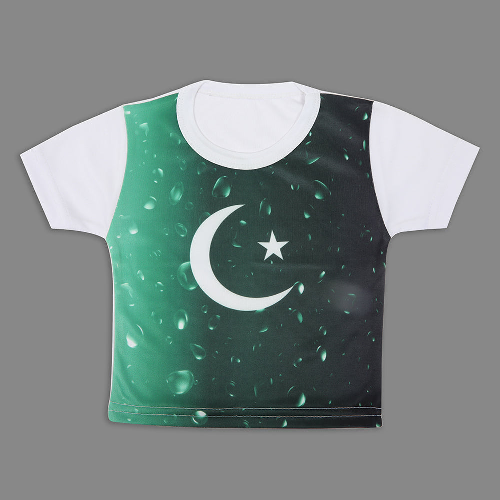 Valuables Newborn Boys Independence Day T-Shirt - Green & White, Newborn Boys Shirts & T-Shirts, Chase Value, Chase Value