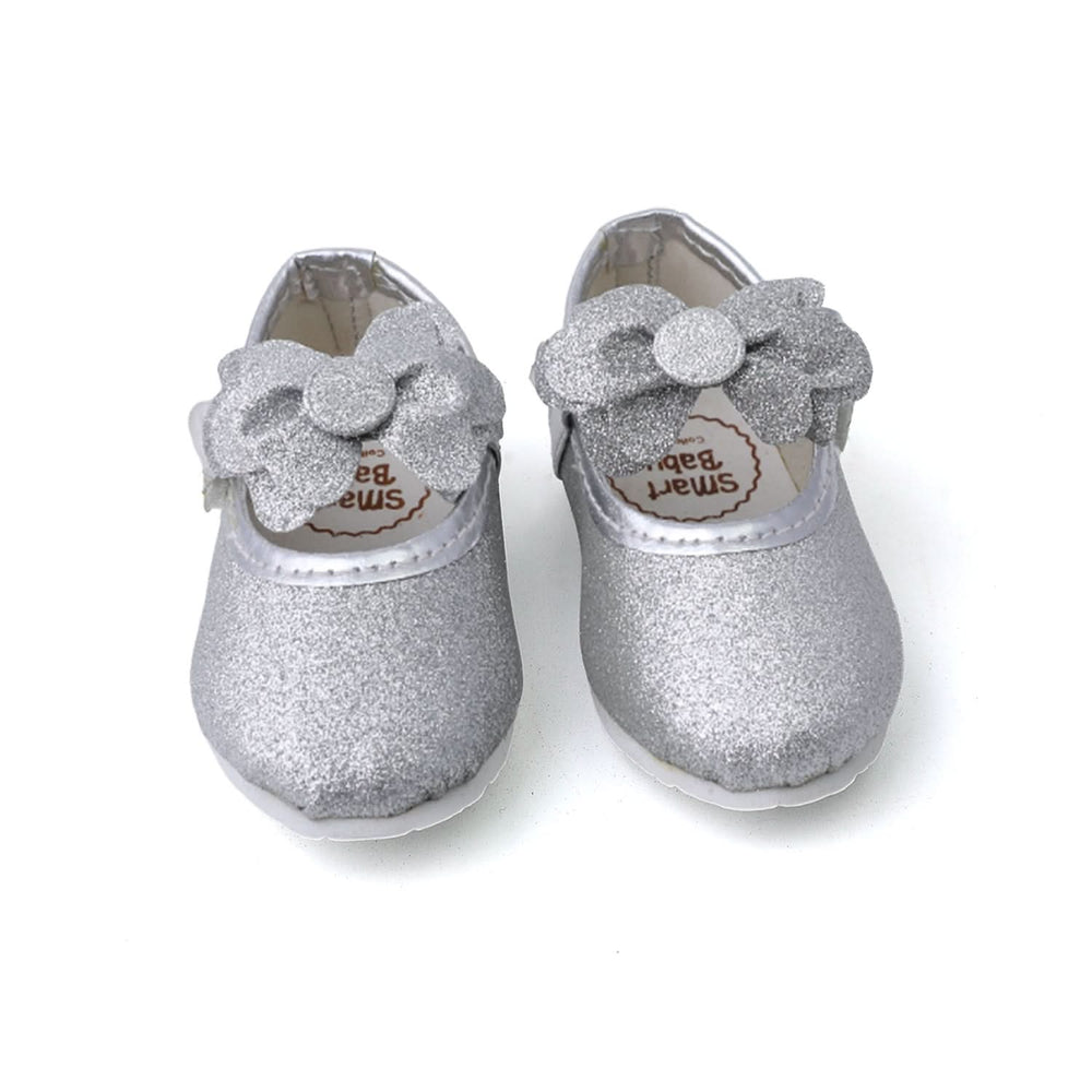 Newborn Baby Pumpy Glitter - Silver, Newborn Caps, Shoes & Socks, Chase Value, Chase Value