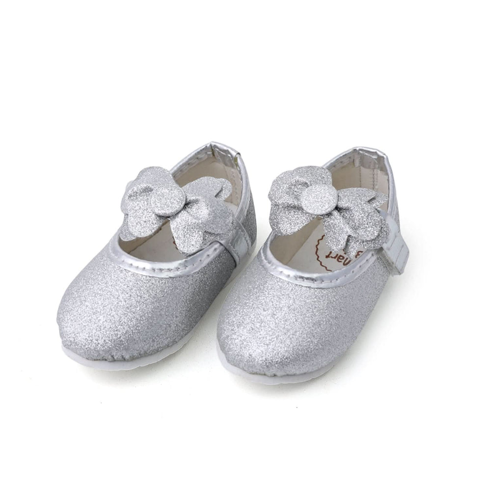 Newborn Baby Pumpy Glitter - Silver, Newborn Caps, Shoes & Socks, Chase Value, Chase Value