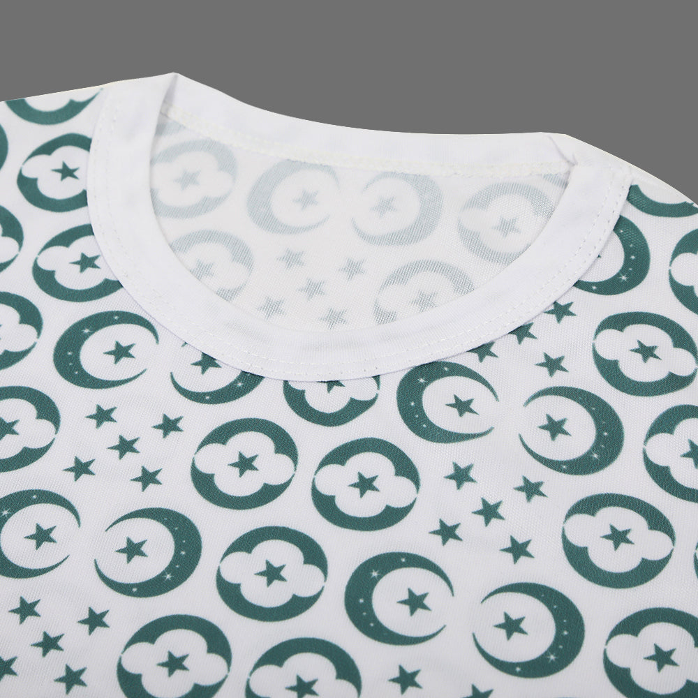 Valuables Newborn Girls Independence Day T-Shirt - White & Green, Newborn Girls T-Shirts, Chase Value, Chase Value