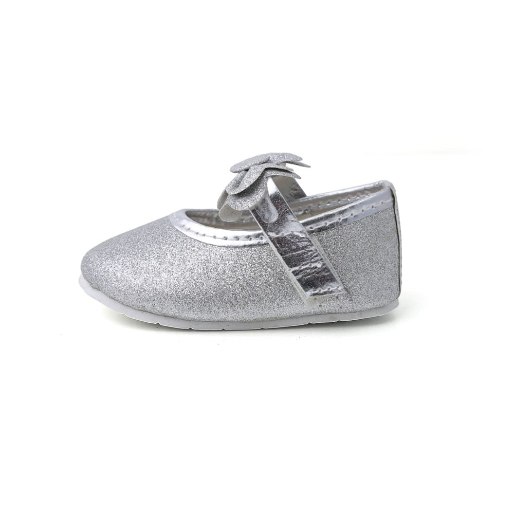 Newborn Baby Pumpy Glitter - Silver, Newborn Caps, Shoes & Socks, Chase Value, Chase Value