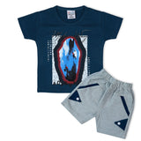 Valuable Newborn Boys Half Sleeves Suit - Steel Blue, Newborn Boys Sets & Suits, Chase Value, Chase Value