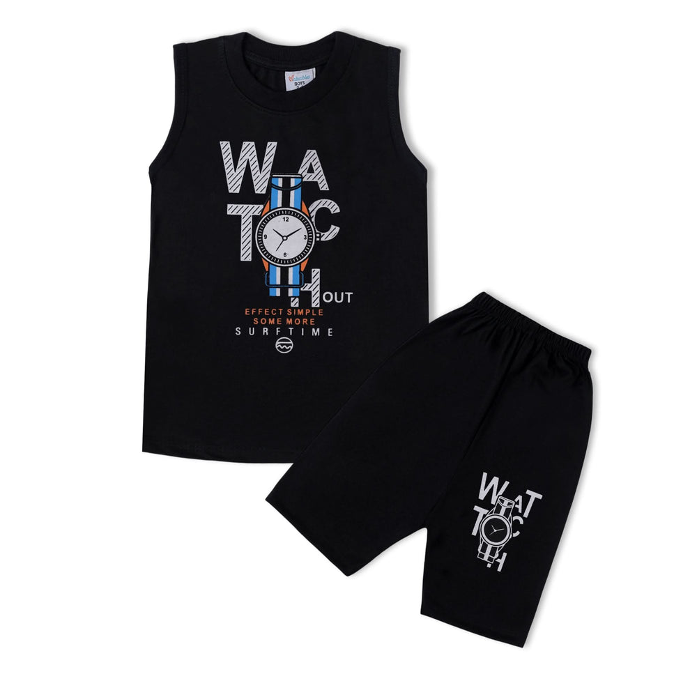 Valuable Boys Sando Suit - Black, Boys Sets & Suits, Chase Value, Chase Value