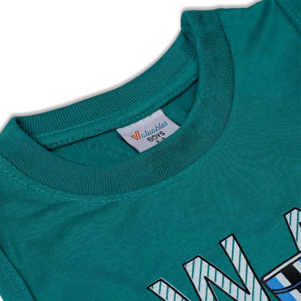 Valuable Boys Sando Suit - Sea Green, Boys Sets & Suits, Chase Value, Chase Value