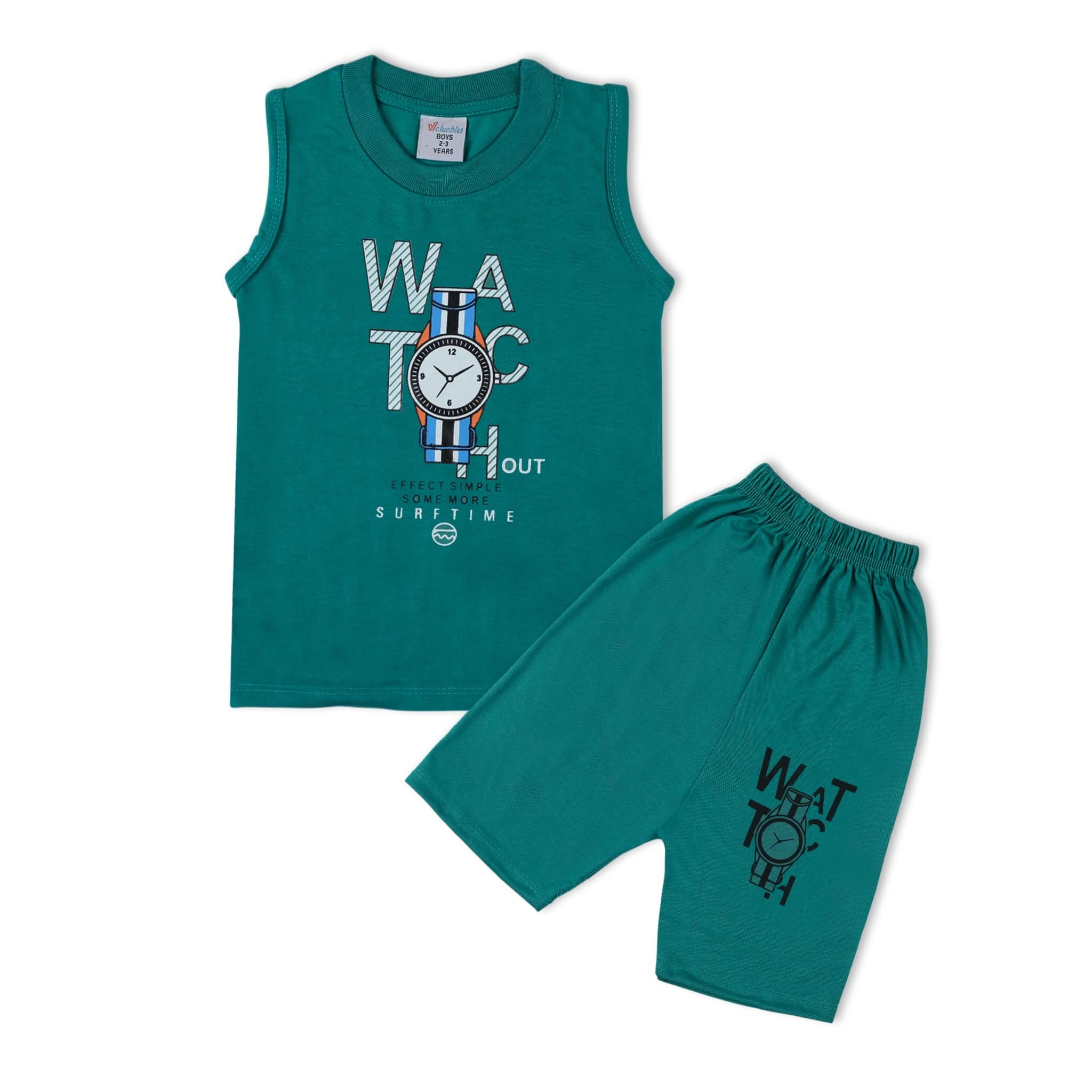 Valuable Boys Sando Suit - Sea Green, Boys Sets & Suits, Chase Value, Chase Value