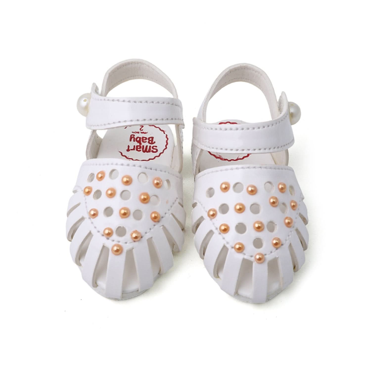 Newborn Baby Pumpy Stone (Panja) - White, Newborn Caps, Shoes & Socks, Chase Value, Chase Value