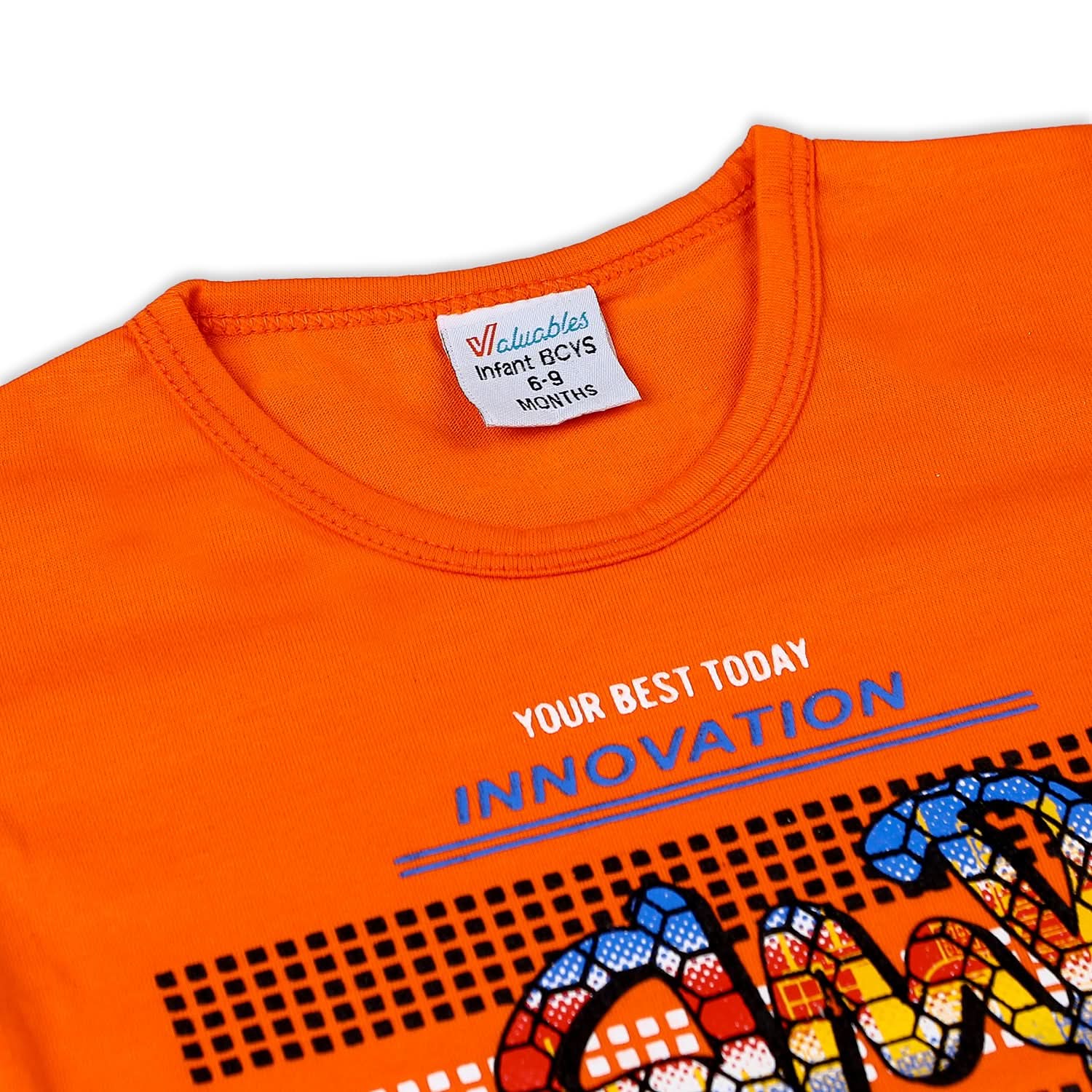 Valuable Newborn Boys Half Sleeves Suit - Orange, Newborn Boys Sets & Suits, Chase Value, Chase Value