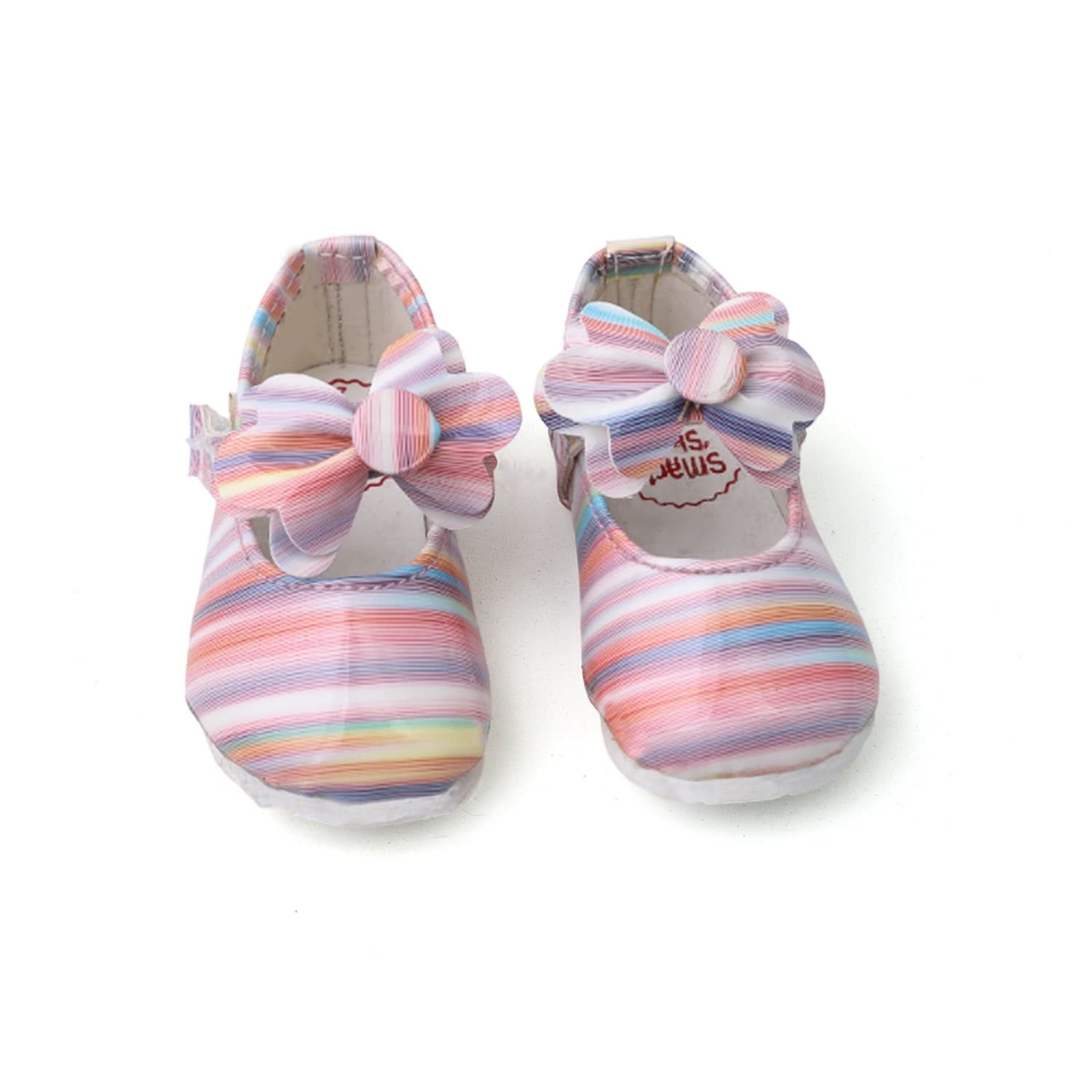 Newborn Girls Pumpy Multi Tie - Pink, Newborn Caps, Shoes & Socks, Chase Value, Chase Value