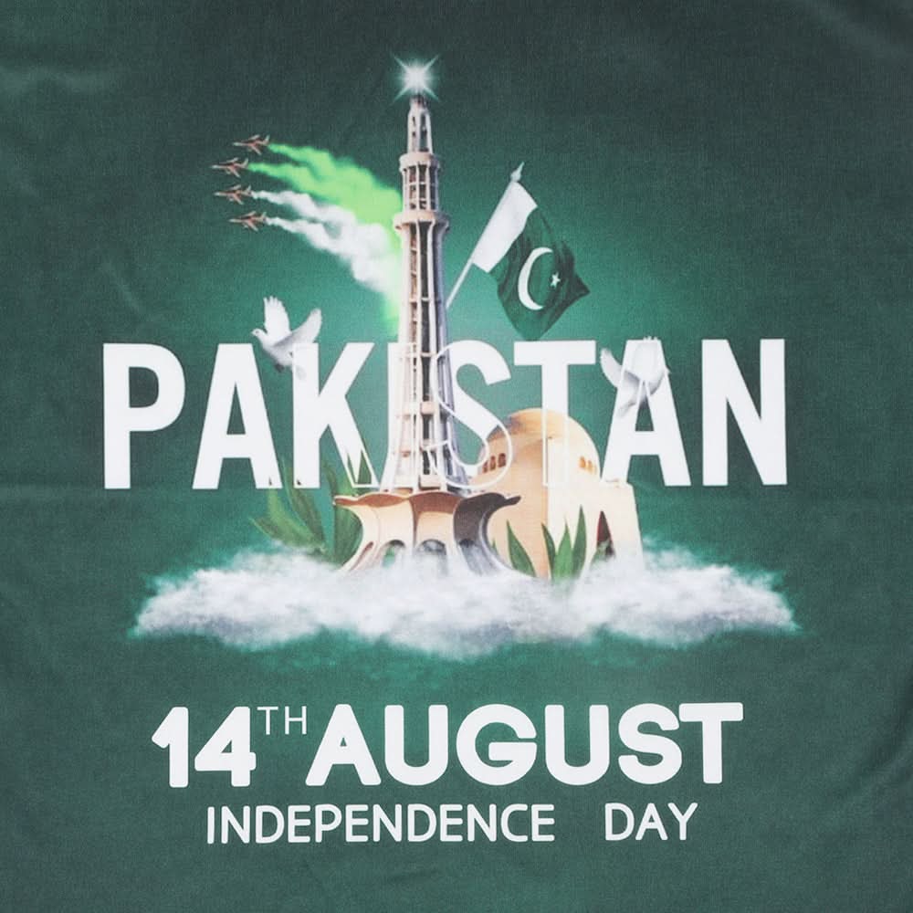 Boys Half Sleeves Azadi T-shirt - Green, Boys T-Shirts, Chase Value, Chase Value