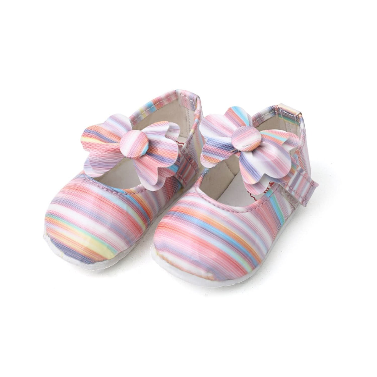 Newborn Girls Pumpy Multi Tie - Pink, Newborn Caps, Shoes & Socks, Chase Value, Chase Value