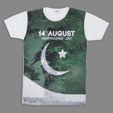 Boys Half Sleeves Azadi T-Shirt - Green, Boys T-Shirts, Chase Value, Chase Value