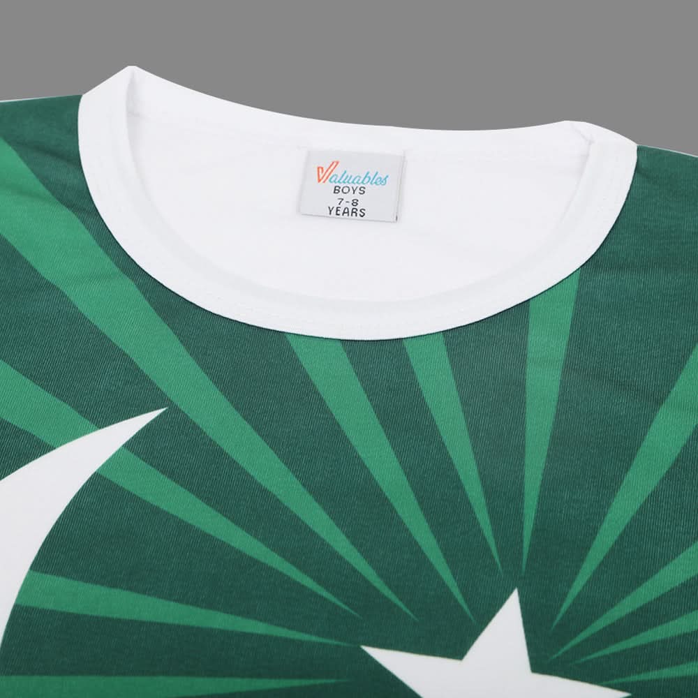 Boys Half Sleeves Azadi T-Shirt - Green, Boys T-Shirts, Chase Value, Chase Value