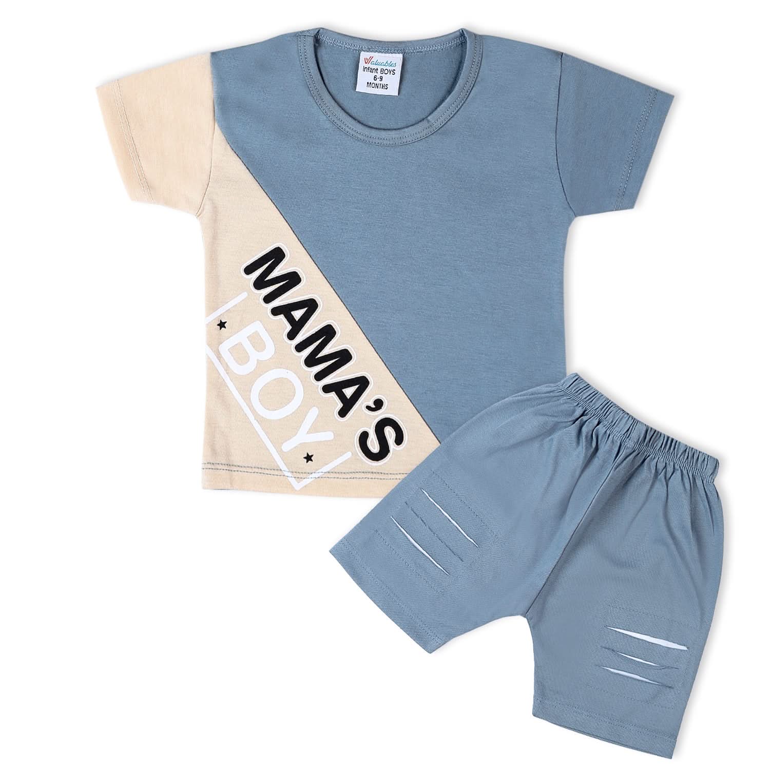 Valuable Newborn Boys Half Sleeves Suit - Grey, Newborn Boys Sets & Suits, Chase Value, Chase Value