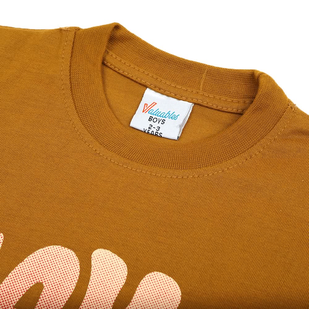 Boys Full Sleeves T-Shirt - Mustard, Boys T-Shirts, Chase Value, Chase Value