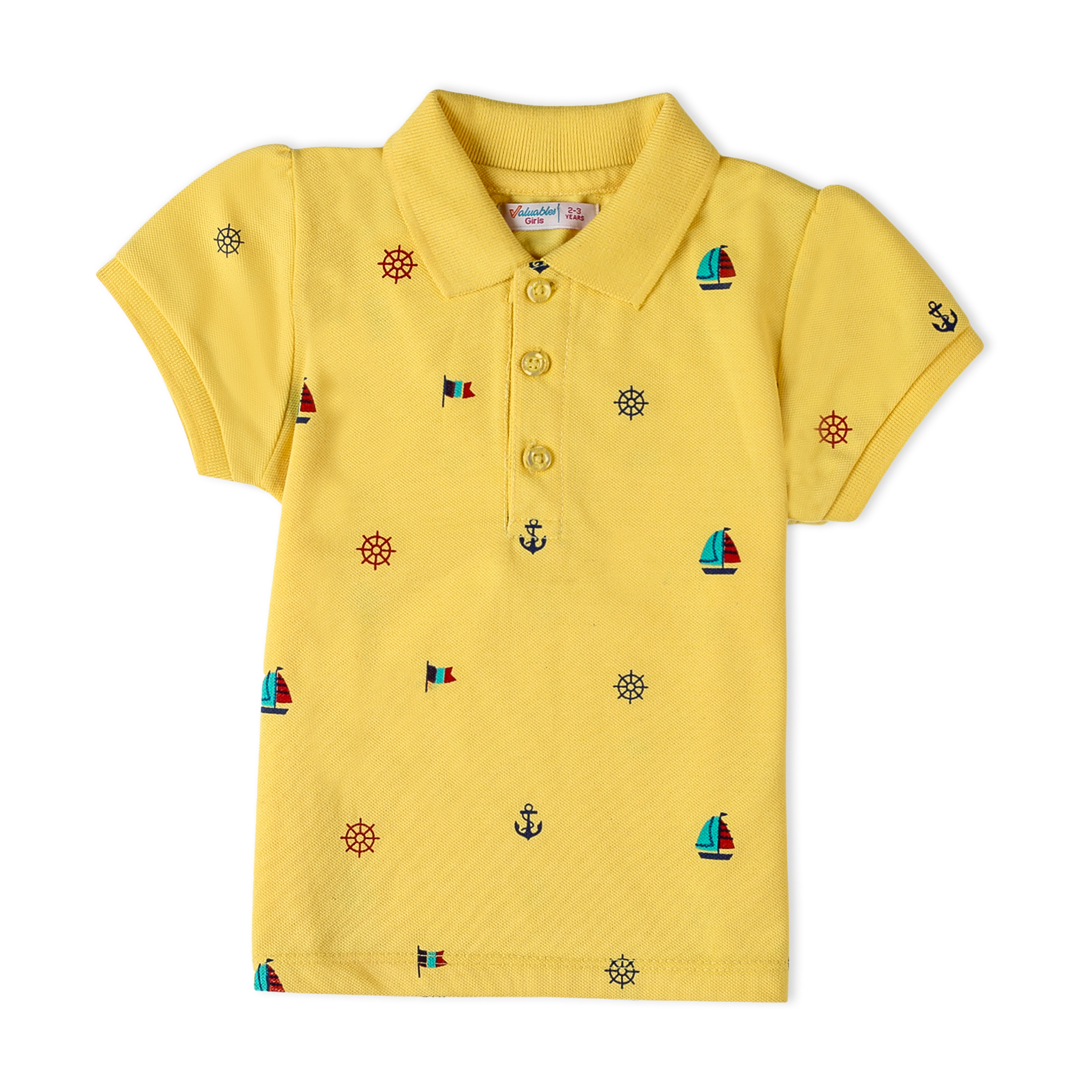 Valuable Girls Half Sleeves Polo T-Shirt, Girls T-Shirts, Chase Value, Chase Value