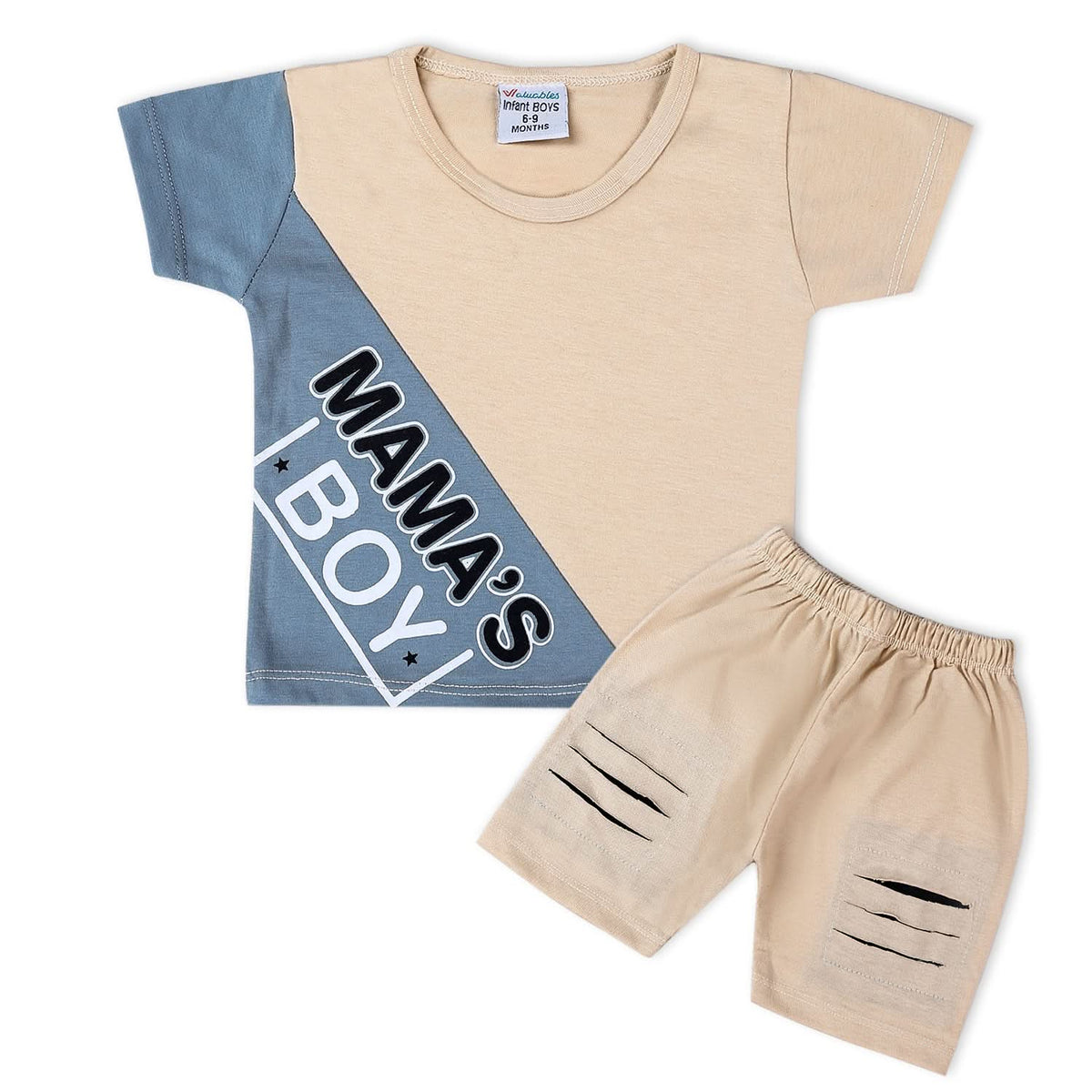Valuable Newborn Boys Half Sleeves Suit - Fawn, Newborn Boys Sets & Suits, Chase Value, Chase Value