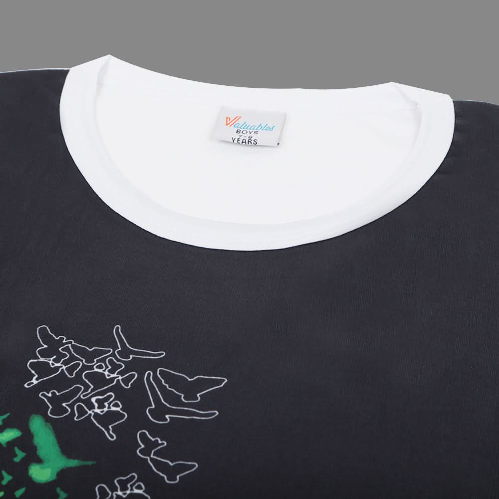 Boys Half Sleeves Azadi T-Shirt - Black, Boys T-Shirts, Chase Value, Chase Value