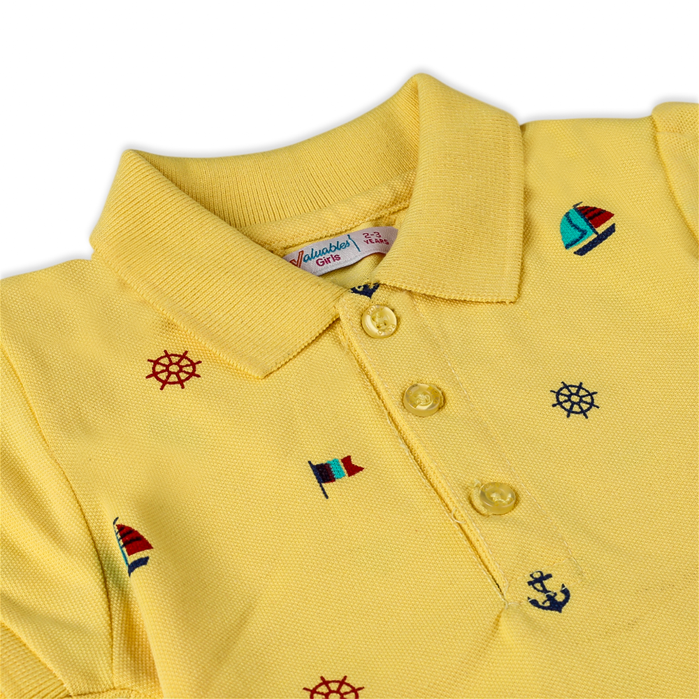 Valuable Girls Half Sleeves Polo T-Shirt, Girls T-Shirts, Chase Value, Chase Value