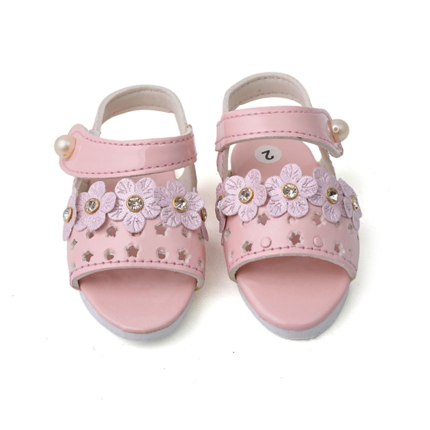 Newborn Sandle Five Flower - Peach, Newborn Caps, Shoes & Socks, Chase Value, Chase Value