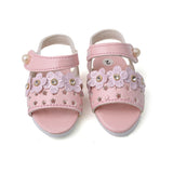 Newborn Sandle Five Flower - Peach, Newborn Caps, Shoes & Socks, Chase Value, Chase Value