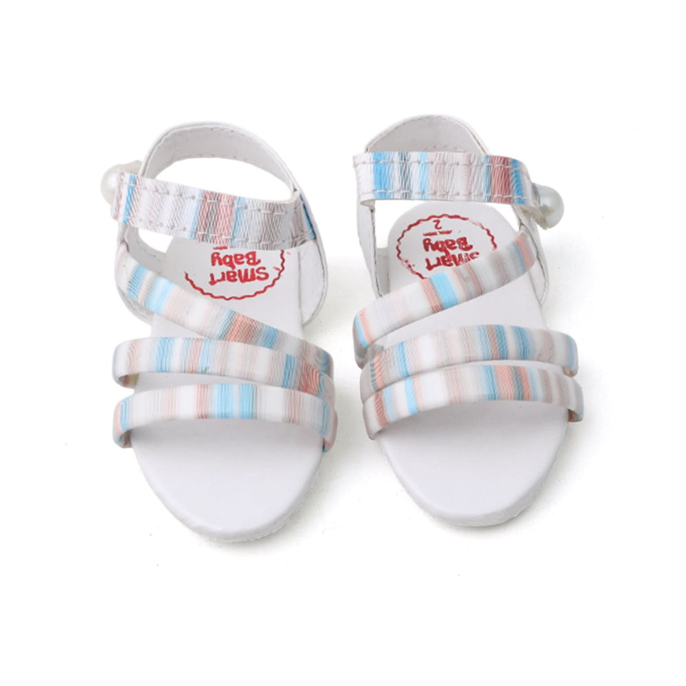 Newborn Girls Sandle Multi Step - Off White, Newborn Caps, Shoes & Socks, Chase Value, Chase Value