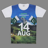 Boys Half Sleeves Azadi T-Shirt - Blue, Boys T-Shirts, Chase Value, Chase Value