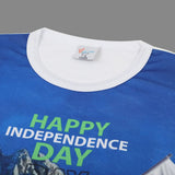 Boys Half Sleeves Azadi T-Shirt - Blue, Boys T-Shirts, Chase Value, Chase Value